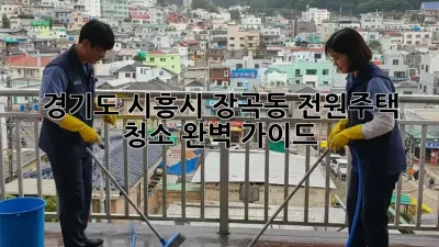 경기도 시흥시 장곡동 전원주택 청소 완벽 가이드